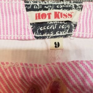 Hot kiss cut off short.